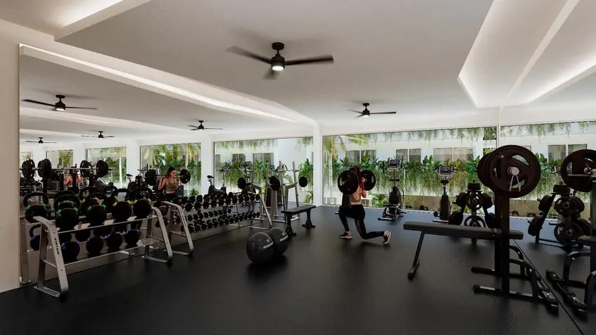 Gimnasio climatizado en Tutuma Tulum