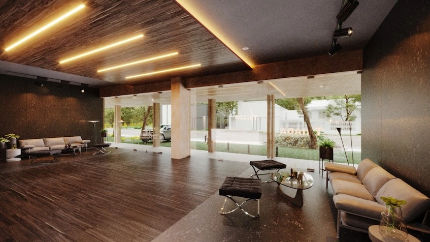 Waiting room in lobby Torre Triada Merida