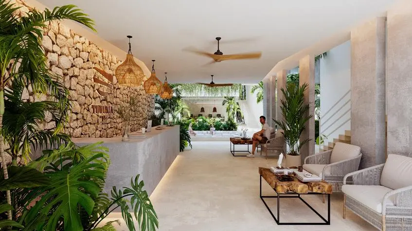 Lobby y sala de espera en Tutuma Tulum