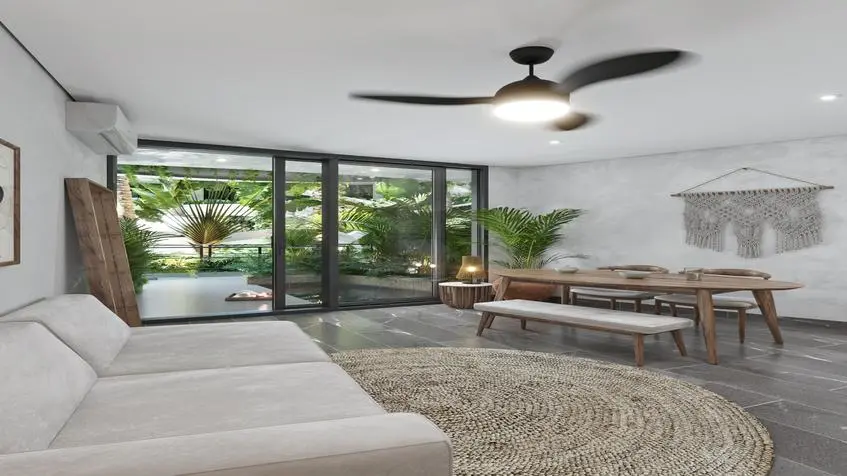 Chambre à l'avant de la piscine du Tulum Artem