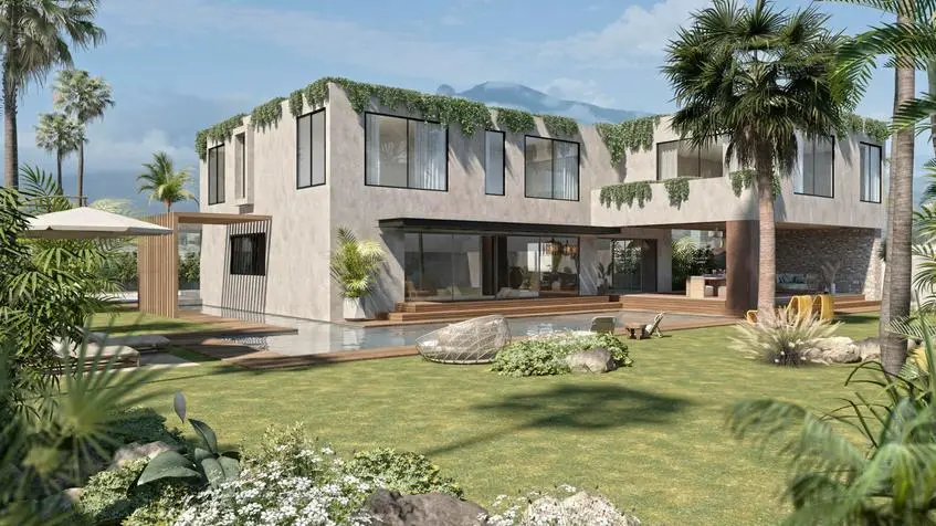 Villa 3 rear facade in Selva Alegria Tulum Tulum