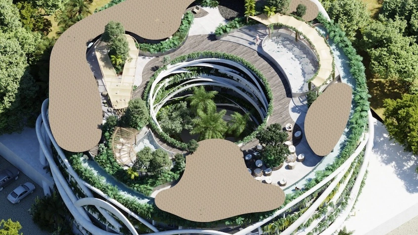 Vue aérienne à Artem Tulum