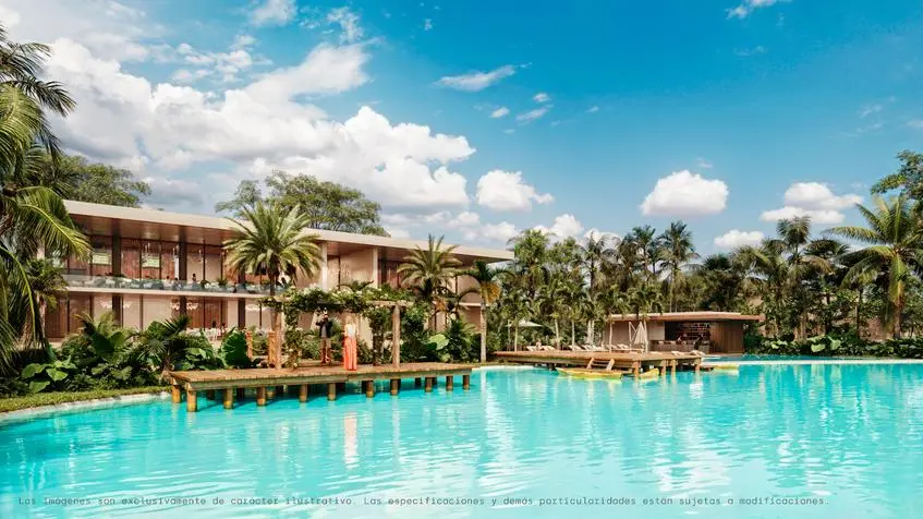 Casa club junto al lago en Blu Lagun Merida