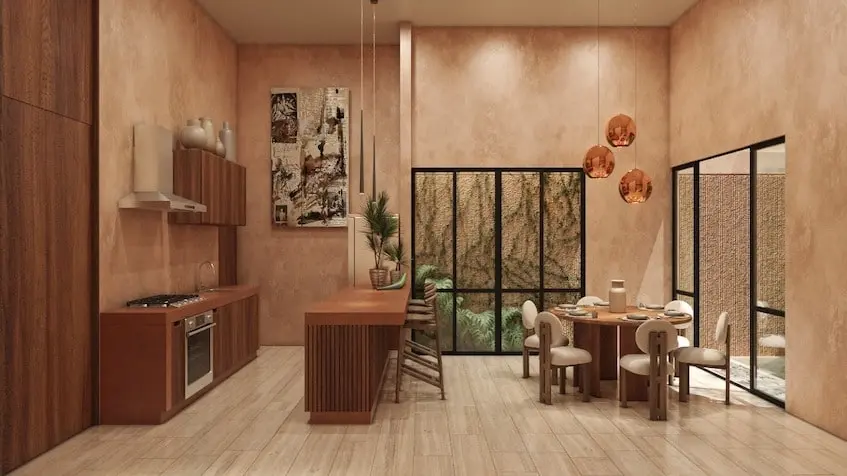 Bolera Temozon Norte Merida kitchen and dining room
