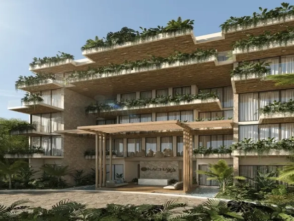 Fachada exterior diurno Kachava Jungla Tulum