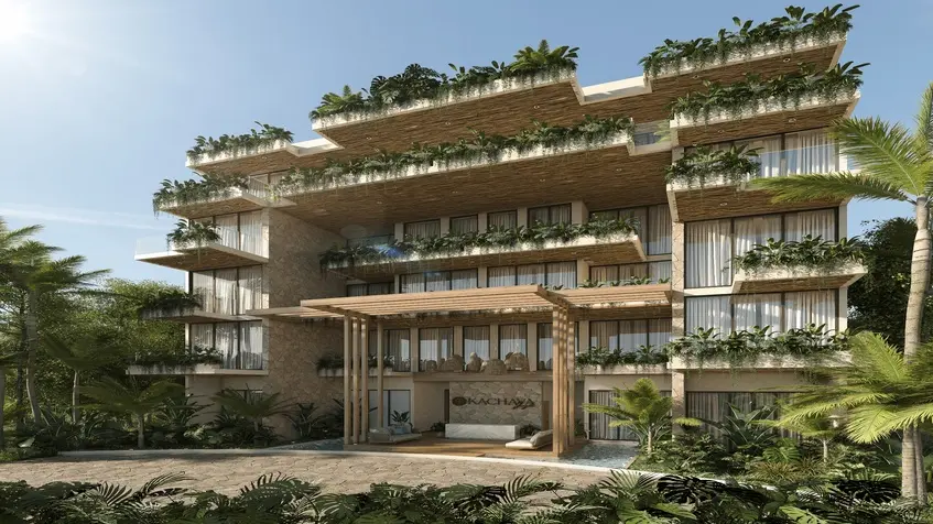 Fachada exterior diurno Kachava Jungla Tulum