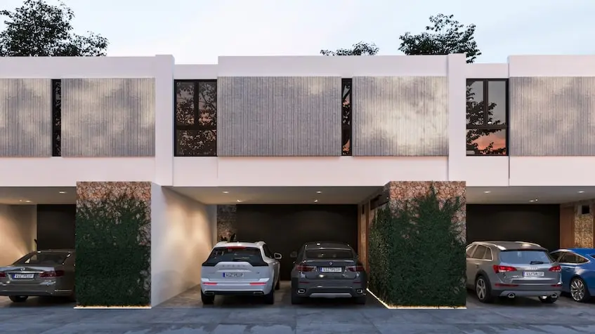 Fachada frontal en Albare Temozon Norte Mérida