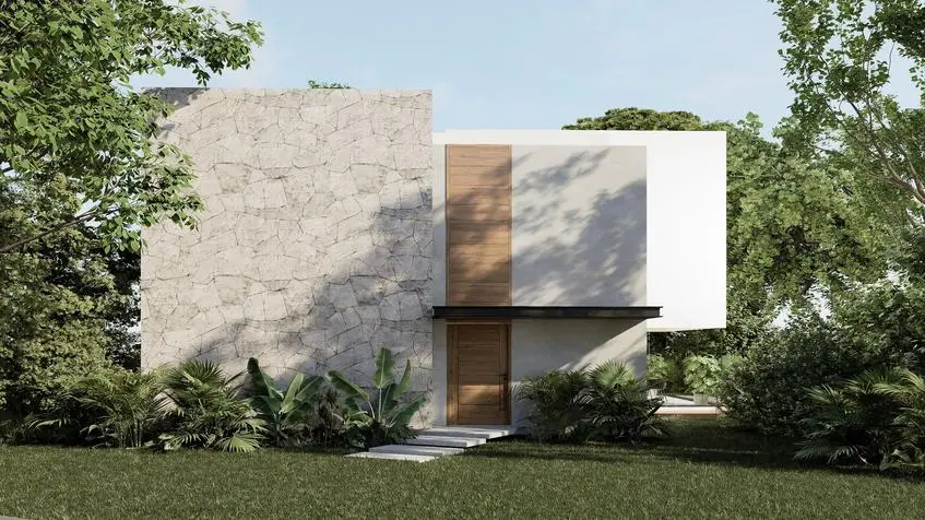 Front façade of Tulum Country Club House