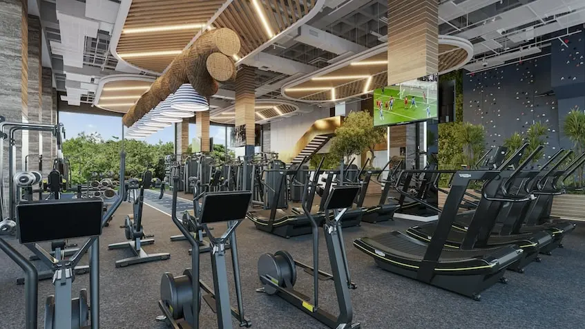 Salle de sport à Nautica Residences Cancún