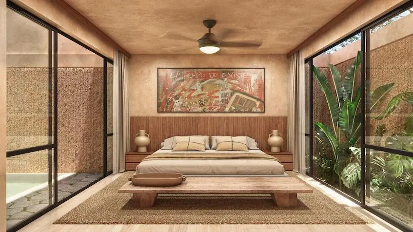 Interior bedroom Bolera Temozon Norte Merida