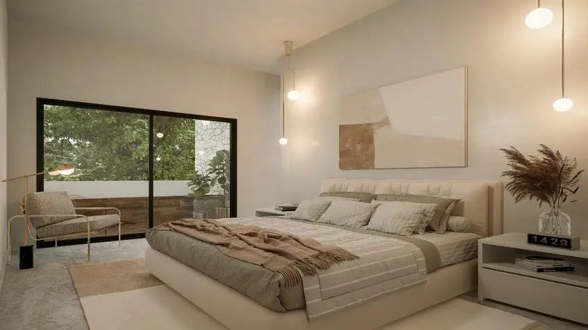 Master bedroom of Tulum Country Club House