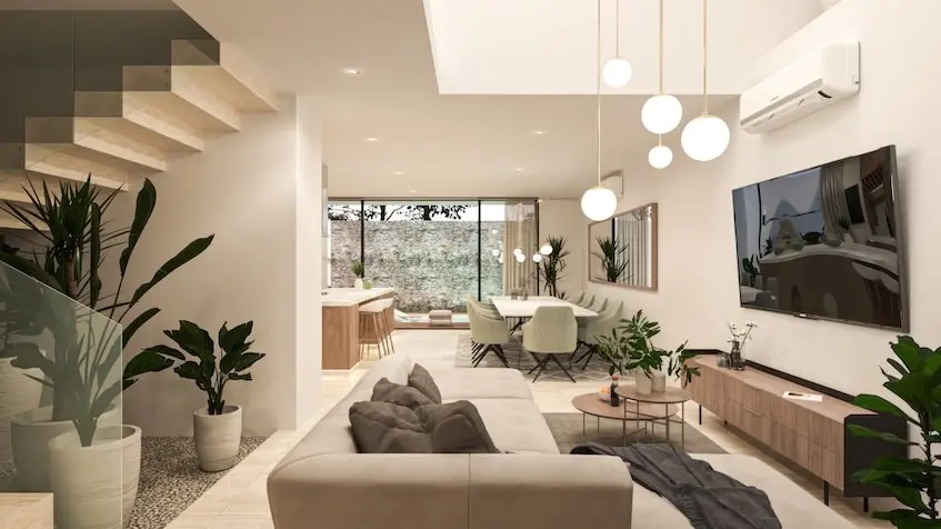 Sala con TV en Albare Temozon Norte Mérida