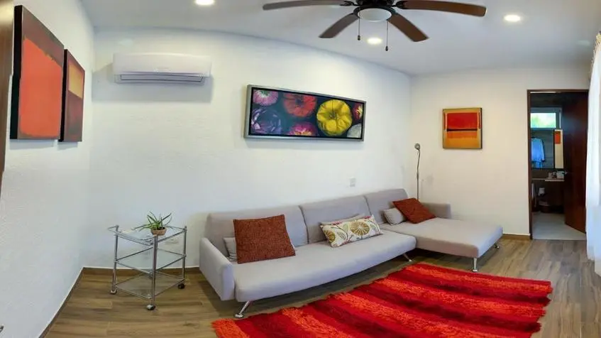 Sala en segundo nivel en Casa senderos Mayakoba Playa del Carmen