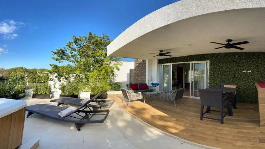 Terraza de Casa senderos Mayakoba Playa del Carmen