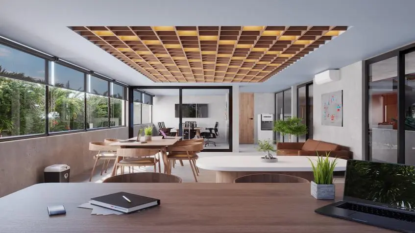 Zona coworking en Julia By DK Tulum