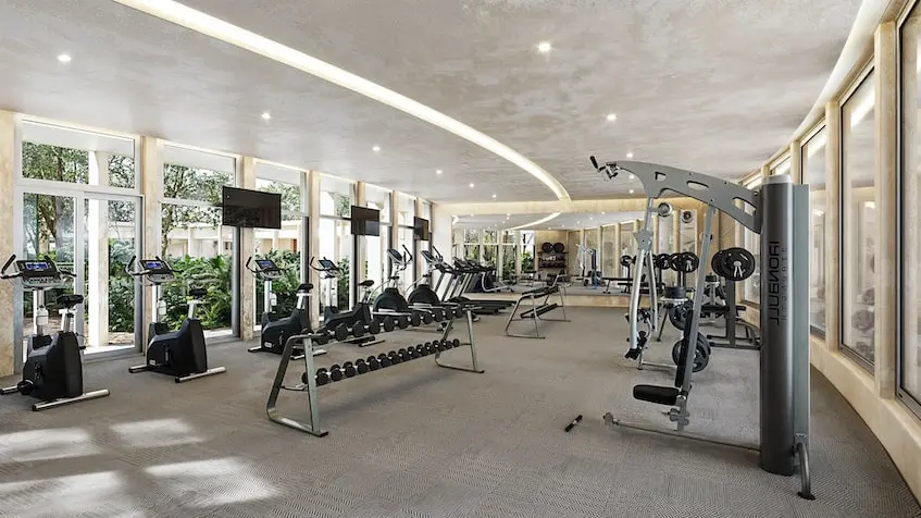 Gimnasio equipado en Nortico Residencial Merida