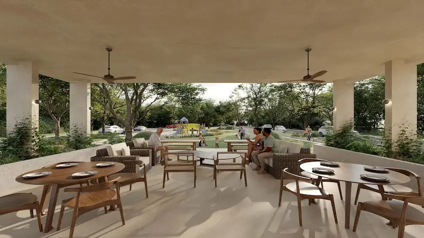Vista interior con Terraza en Nortico Residencial Merida