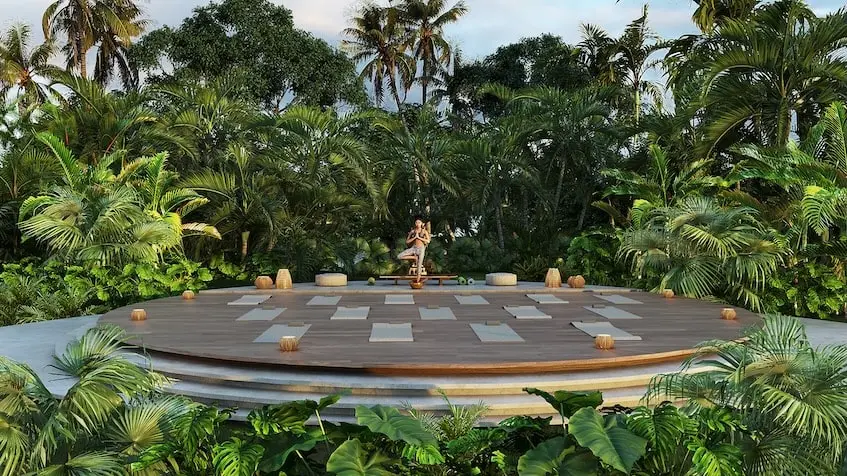Area de Yoga en Selvamia Xpu Ha Beach