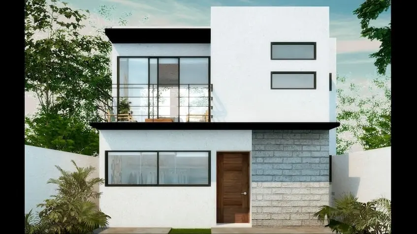 Fachada Frontal Casa Sevilla Playa del Carmen