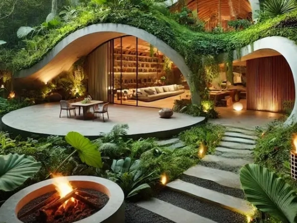 Fachada modelo fuego Quinto Elemento Tulum Lotes y Bungalows en Venta