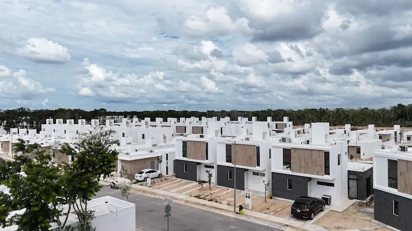 Fachada casas en Samala Playa del Carmen