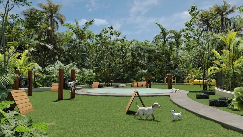 Pet park en Selvamia Xpu Ha Beach