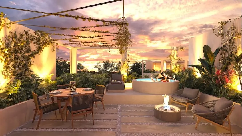 Rooftop dans le penthouse Vernal Mirador Tulum