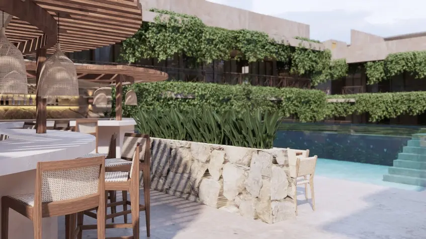 Aménagements avec Sky Bar à Ekab Tulum