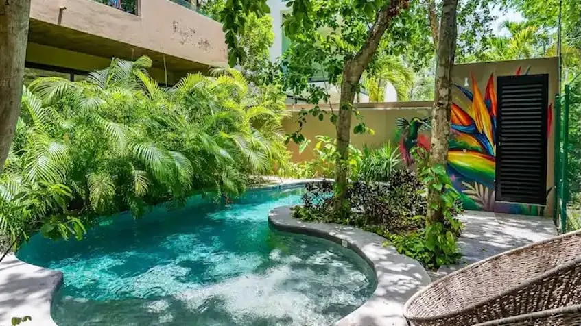 Piscine avec jardin à Aguasanta Tulum