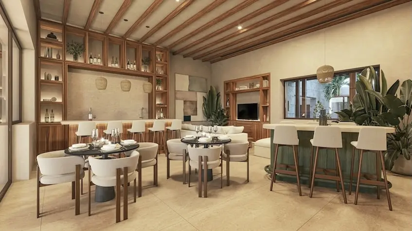 Bar et restaurant à Oceanna Residences Playa del Carmen