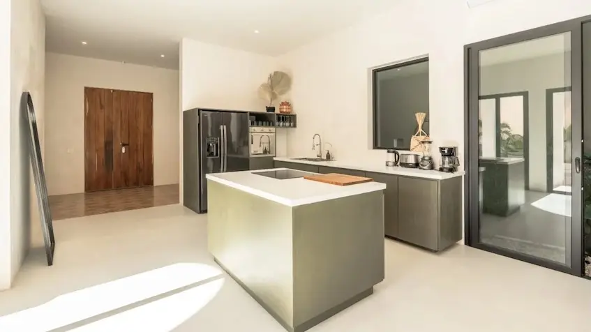 Dining room kitchen at Casa Tabarka Tulum
