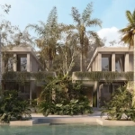 Fachada frontal de Distrito Bondia Tulum | Casas de 3 Recámaras en Venta