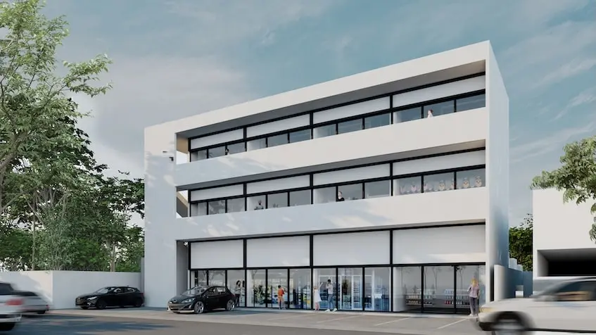 Complete facade TKA. Playa del Carmen 