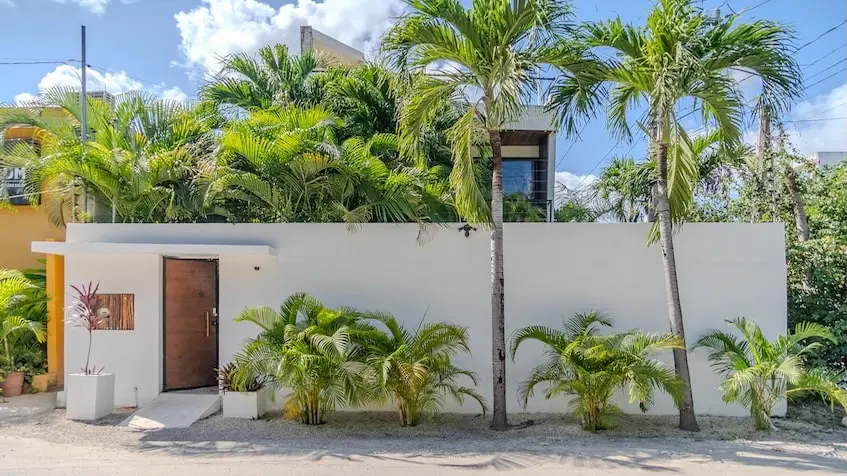 Front façade at Casa Caramelo Tulum