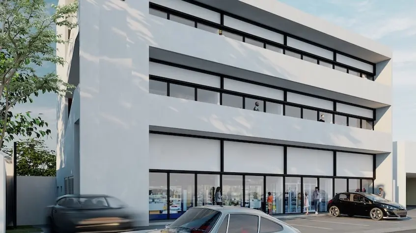 Lateral facade TKA. Playa del Carmen 