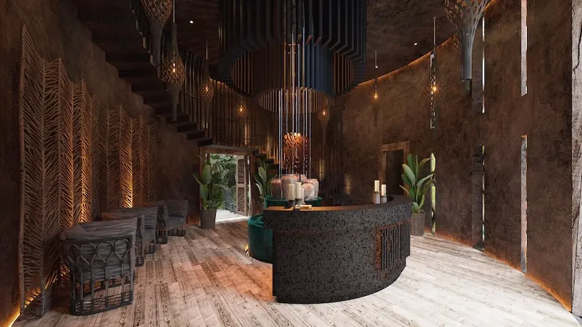 Lobby en Ixsolum Tulum