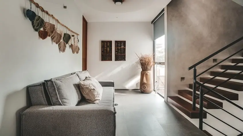 Pasillo primer piso en Casa Chachalaca Tulum