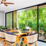 Living Dining Room with Terrace in Aguasanta Tulum