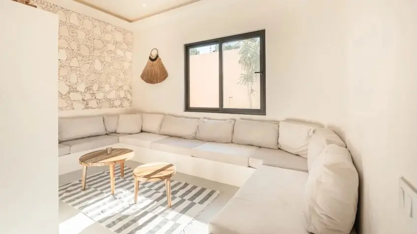 A living room at Casa Tabarka Tulum
