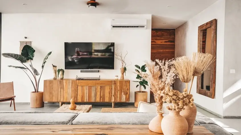 Sala con Tv en Casa Chachalaca Tulum