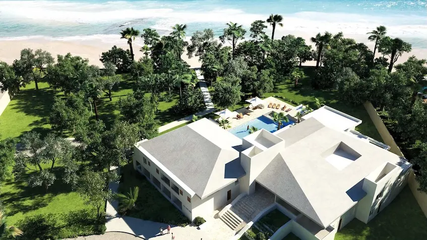 Vista aerea edificio fase 1 North Beach Cozumel