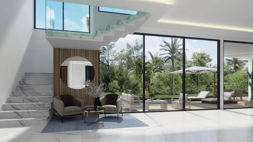 Acceso principal en Villa Essenza Playa del Carmen