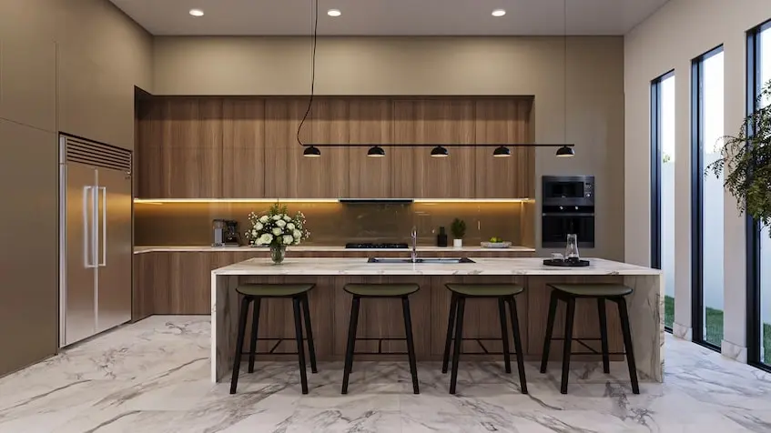 Intérieur d'une cuisine à la Villa 8 Lumina Playa del Carmen