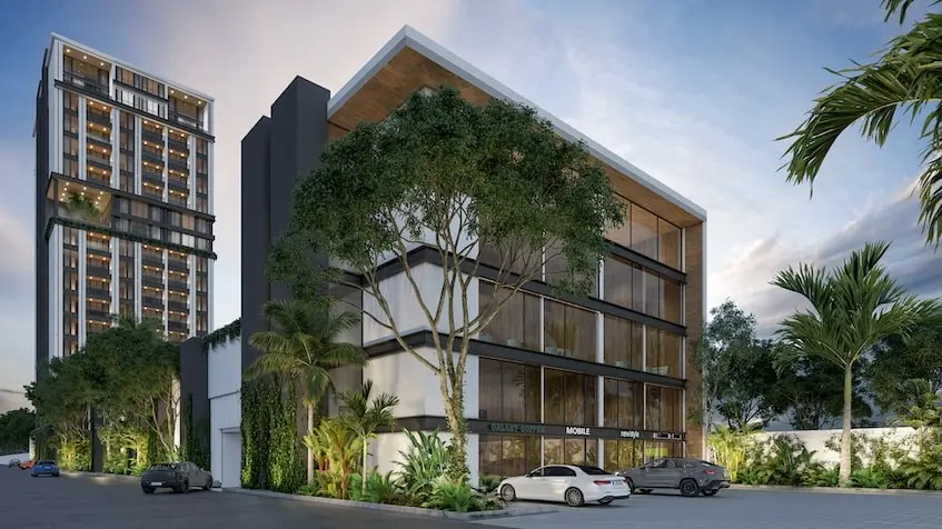 Façade de l'Urbanic Living Center Merida