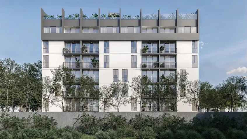 Back facade Oxygen Apartments Merida