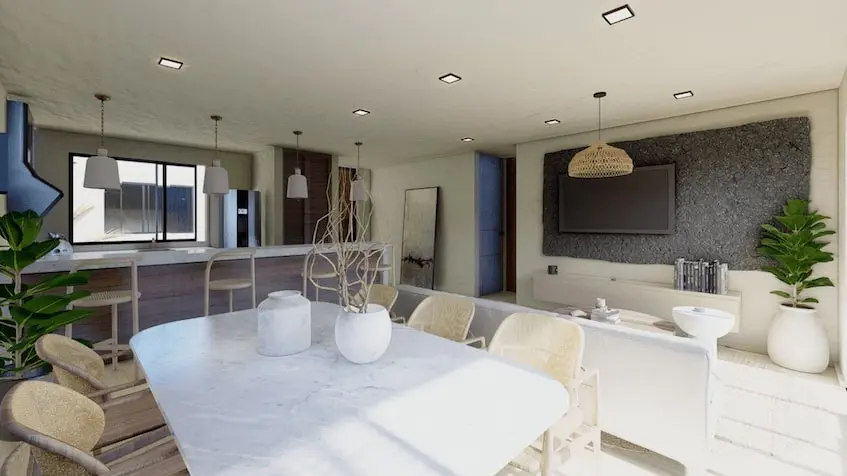 Interior departamento en Koox Puerto Morelos