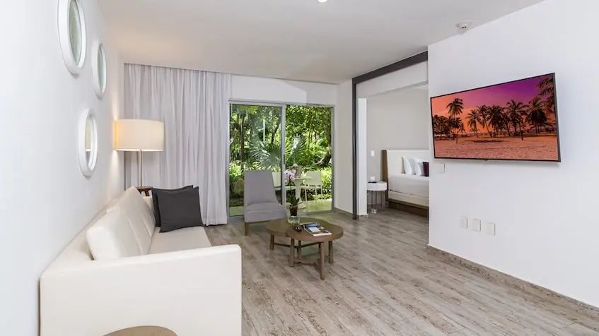 Interior bedroom at The Fives Beach Playa del Carmen