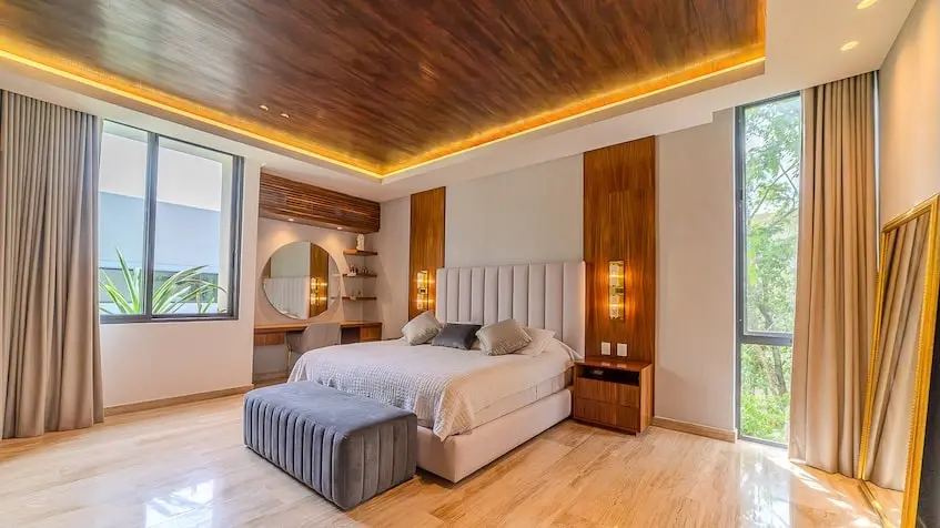 Recámara principal en Casa Arenas Valenia Playa del Carmen