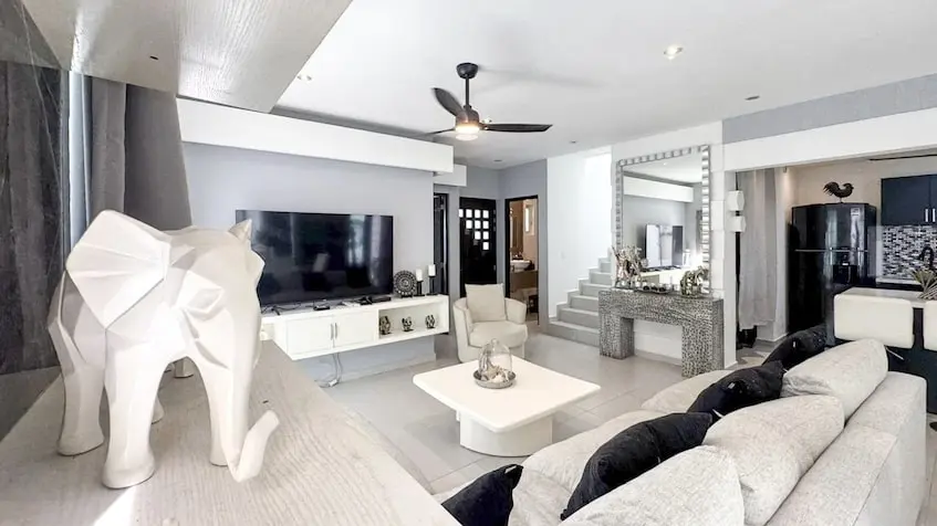 Enlarged view of a living room in Privada Sevilla Playa del Carmen