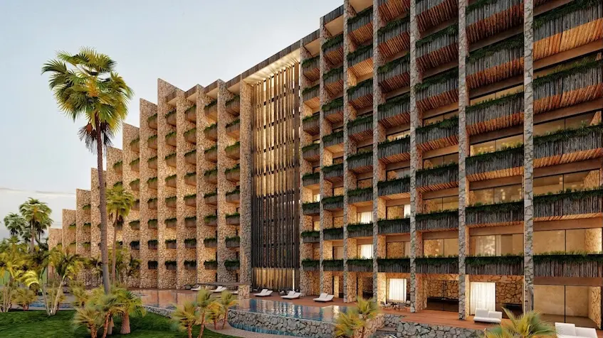 Lateral façade with beds in Zayanna Valladolid Yucatan